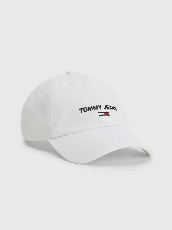 Tommy Hilfiger Organic Cotton Logo Embroidery Cap White Womens Hats and Scarves On Sale Tommy Hilfiger Organic Cotton Logo Embroidery Cap White Womens Hats and Scarves On Sale