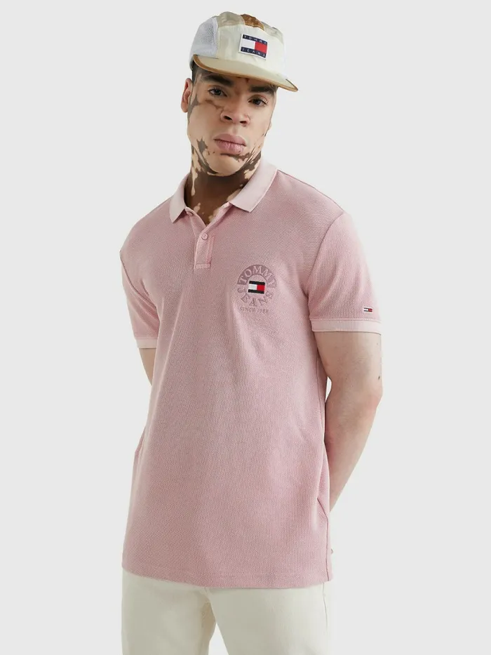 Tommy Hilfiger Organic Cotton Logo Embroidery Polo Broadway Pink Mens Polo Shirts Gift Ideas Tommy Hilfiger Organic Cotton Logo Embroidery Polo Broadway Pink Mens Polo Shirts Gift Ideas