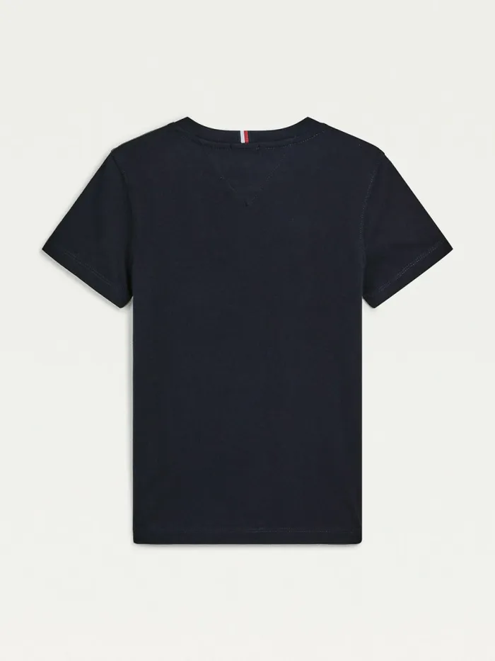 Tommy Hilfiger Organic Cotton Logo TShirt Desert Sky Boys TShirts and Polos On Sale