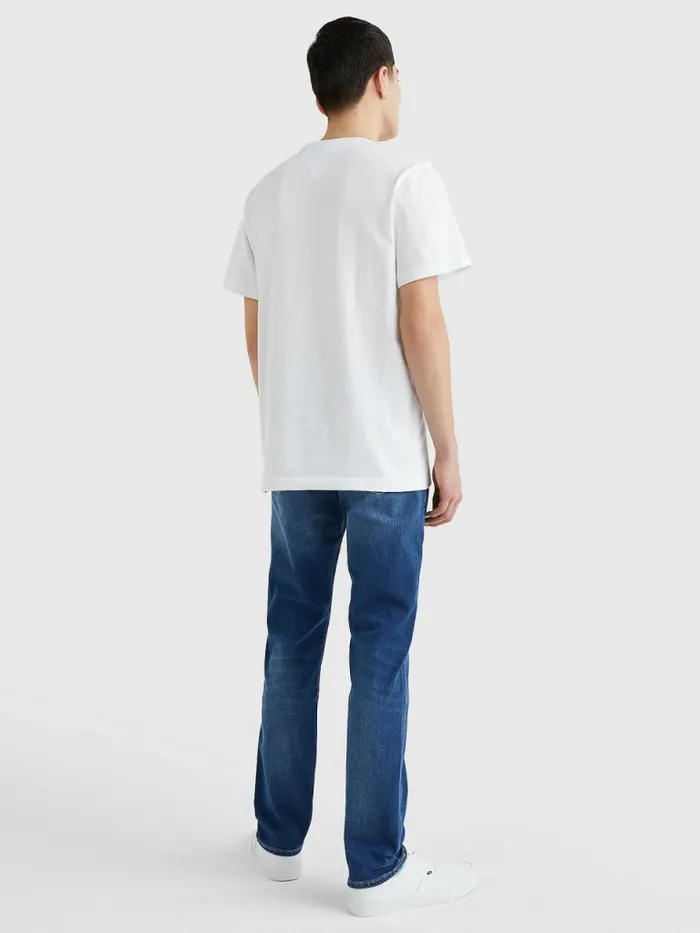 Tommy Hilfiger Organic Cotton Logo TShirt White Mens Essentials