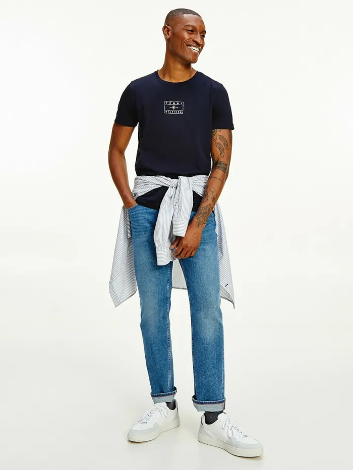Tommy Hilfiger Organic Cotton Peached Jersey TShirt Desert Sky Mens TShirts On Sale Tommy Hilfiger Organic Cotton Peached Jersey TShirt Desert Sky Mens TShirts On Sale