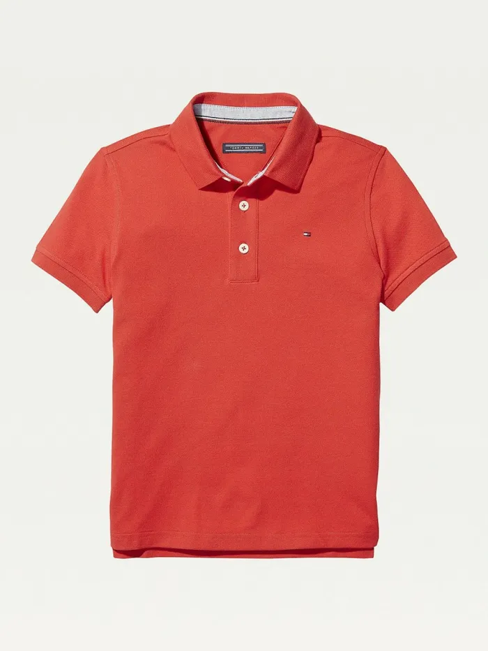 Tommy Hilfiger Organic Cotton Polo Shirt Apple Red Boys TShirts and Polos On Sale Tommy Hilfiger Organic Cotton Polo Shirt Apple Red Boys TShirts and Polos On Sale