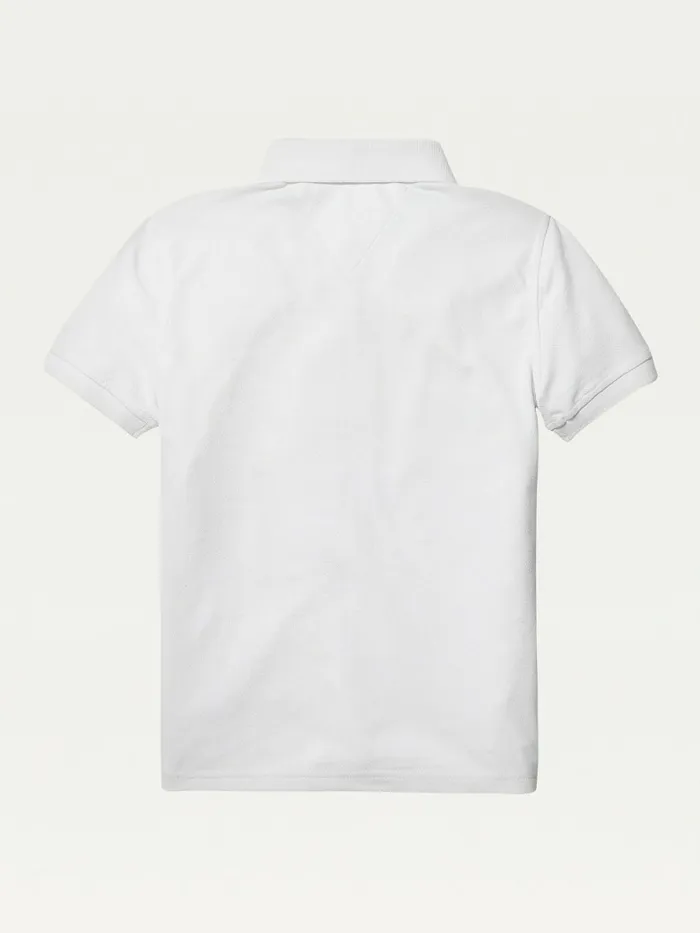 Tommy Hilfiger Organic Cotton Polo Shirt Bright White Boys TShirts and Polos For Sale