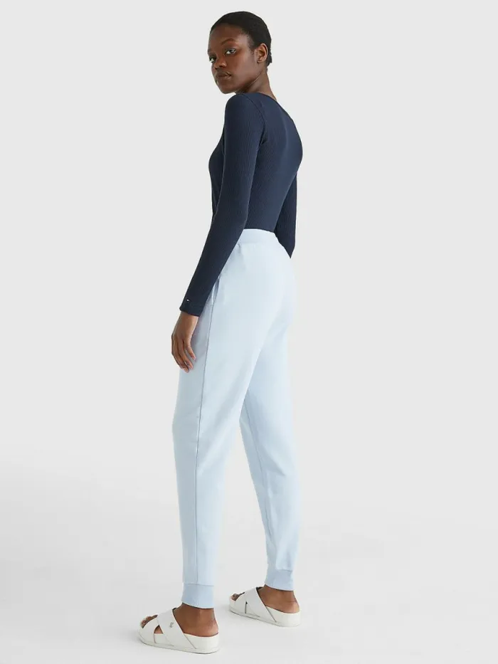 Tommy Hilfiger Organic Cotton Relaxed Fit Joggers Breezy Blue Womens Trousers