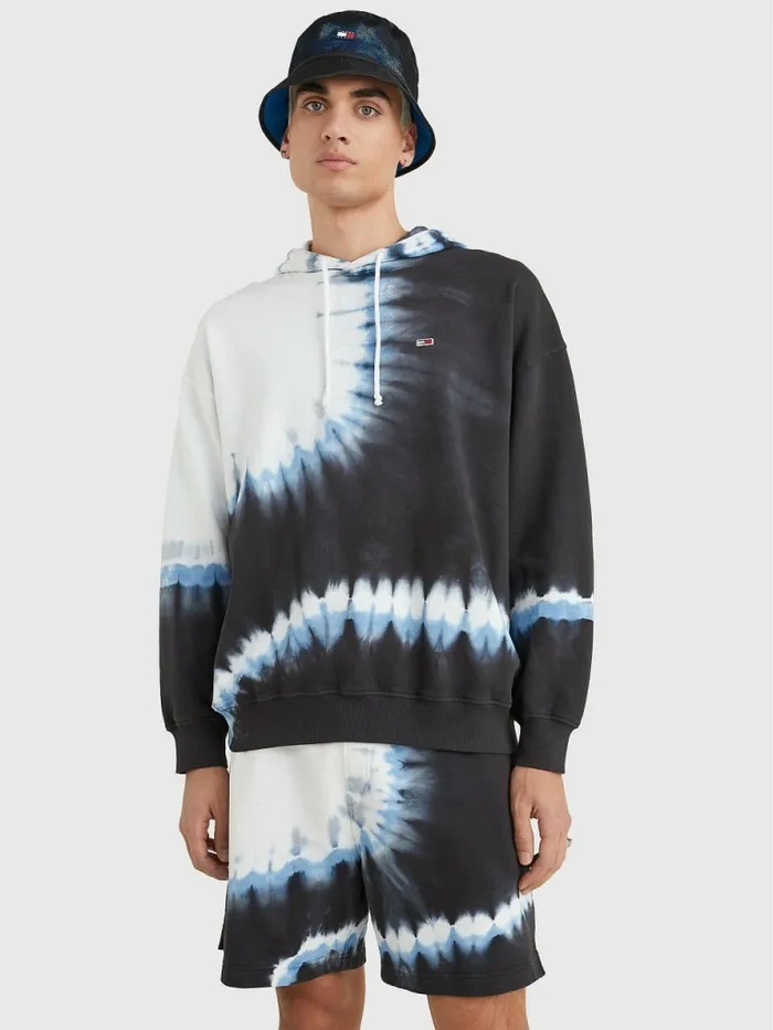 Tommy Hilfiger Organic Cotton Tie Dye Hoody Tie Dye Mix Mens Sweatshirts and Hoodies Gift for Friend Tommy Hilfiger Organic Cotton Tie Dye Hoody Tie Dye Mix Mens Sweatshirts and Hoodies Gift for Friend