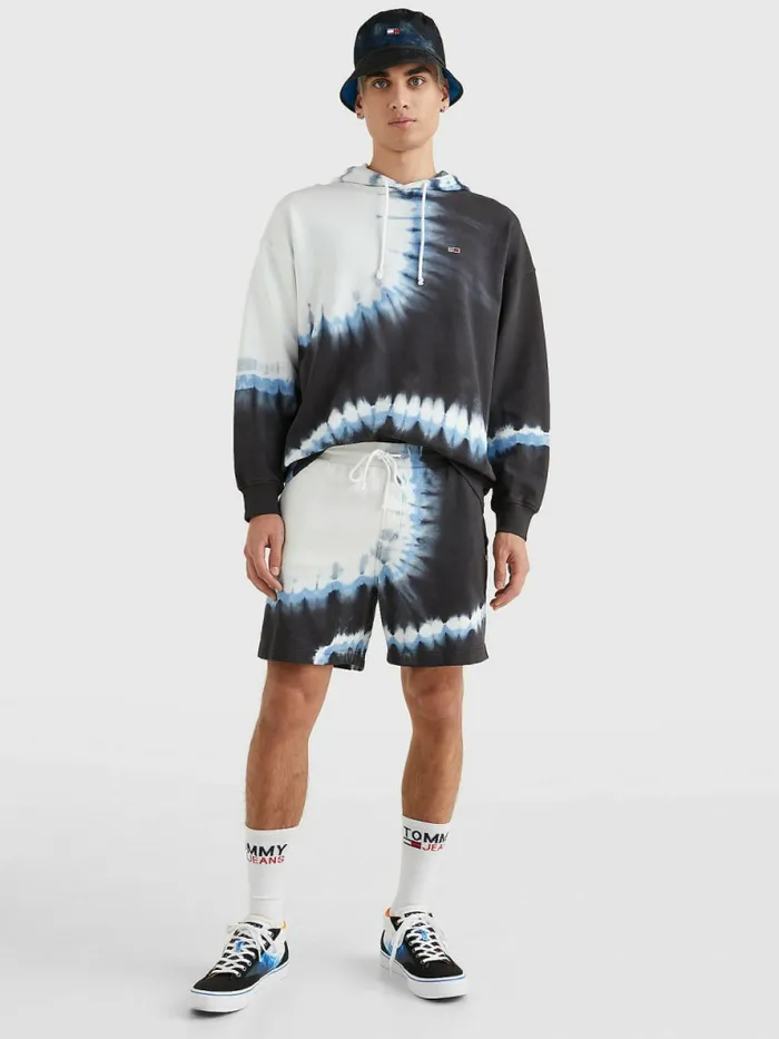 Tommy Hilfiger Organic Cotton Tie Dye Hoody Tie Dye Mix Mens Sweatshirts and Hoodies Gift for Friend