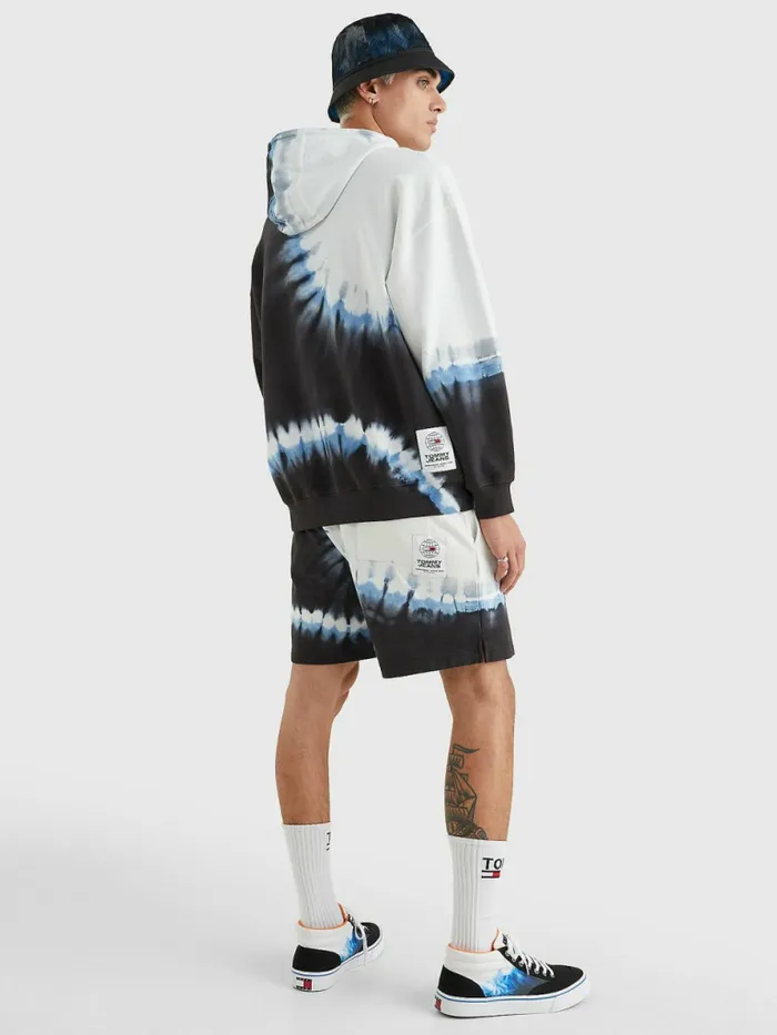 Tommy Hilfiger Organic Cotton Tie Dye Hoody Tie Dye Mix Mens Sweatshirts and Hoodies Gift for Friend