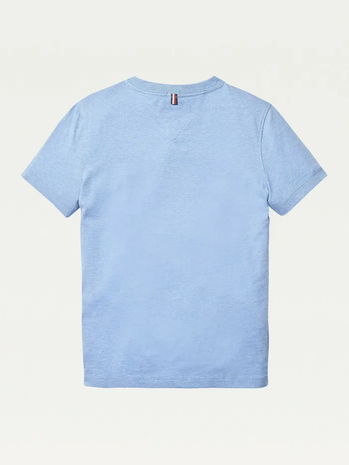 Tommy Hilfiger Organic Cotton VNeck TShirt Dark Allure Heather Girls Tops and TShirts Fashion
