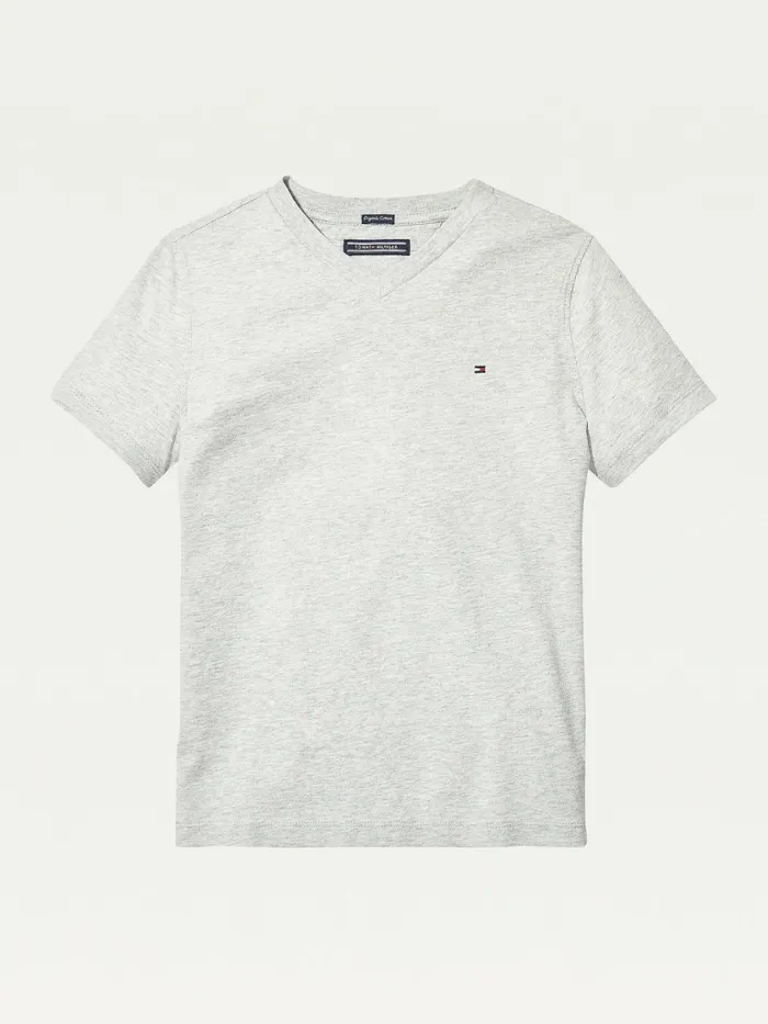 Tommy Hilfiger Organic Cotton VNeck TShirt Grey Heather Girls Tops and TShirts Gift Ideas Tommy Hilfiger Organic Cotton VNeck TShirt Grey Heather Girls Tops and TShirts Gift Ideas