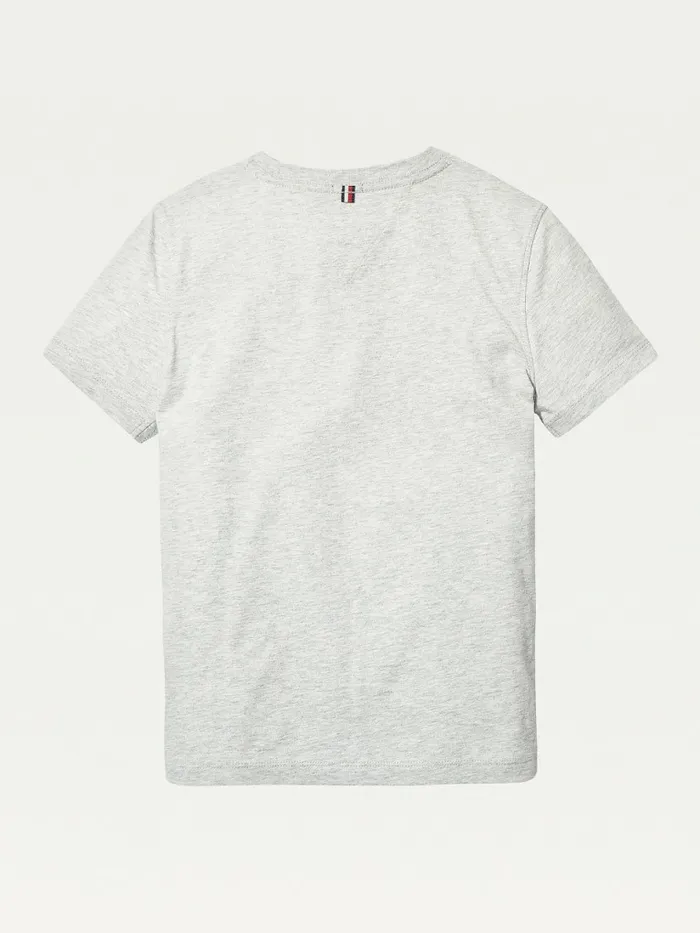 Tommy Hilfiger Organic Cotton VNeck TShirt Grey Heather Girls Tops and TShirts Gift Ideas