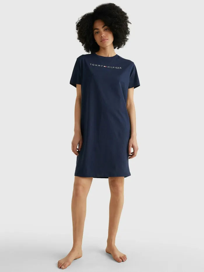 Tommy Hilfiger Original Half Sleeve Nightdress Navy Blazer Womens Lounge and Nightwear Fashion Tommy Hilfiger Original Half Sleeve Nightdress Navy Blazer Womens Lounge and Nightwear Fashion