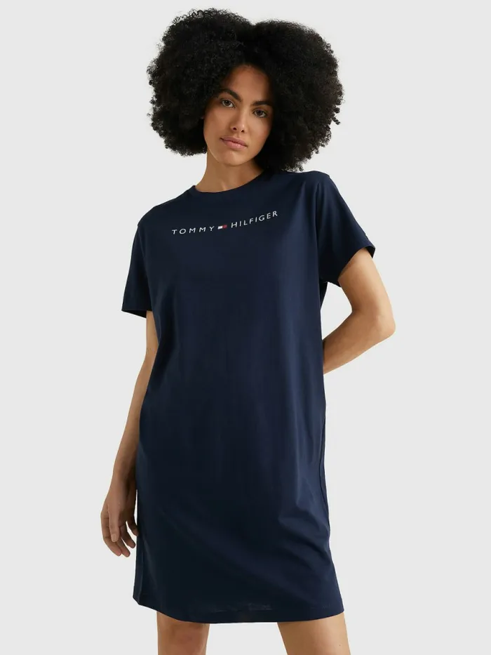 Tommy Hilfiger Original Half Sleeve Nightdress Navy Blazer Womens Lounge and Nightwear Fashion