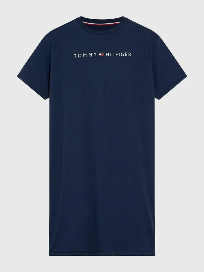 Tommy Hilfiger Original Half Sleeve Nightdress Navy Blazer Womens Lounge and Nightwear Fashion