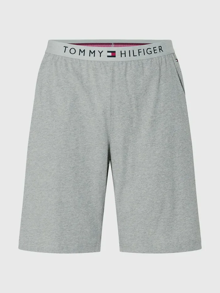 Tommy Hilfiger Original Jersey Logo Shorts Grey Heather Mens Essentials On Sale