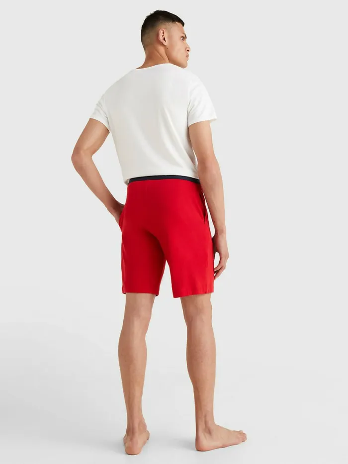 Tommy Hilfiger Original Jersey Logo Shorts Primary Red Mens Loungewear and Nightwear Online