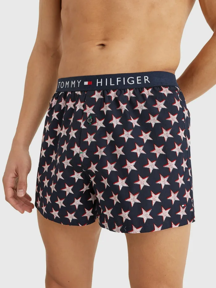 Tommy Hilfiger Original Logo Waistband Print Boxer Shorts Offset Star Mens Underwear Sale Tommy Hilfiger Original Logo Waistband Print Boxer Shorts Offset Star Mens Underwear Sale