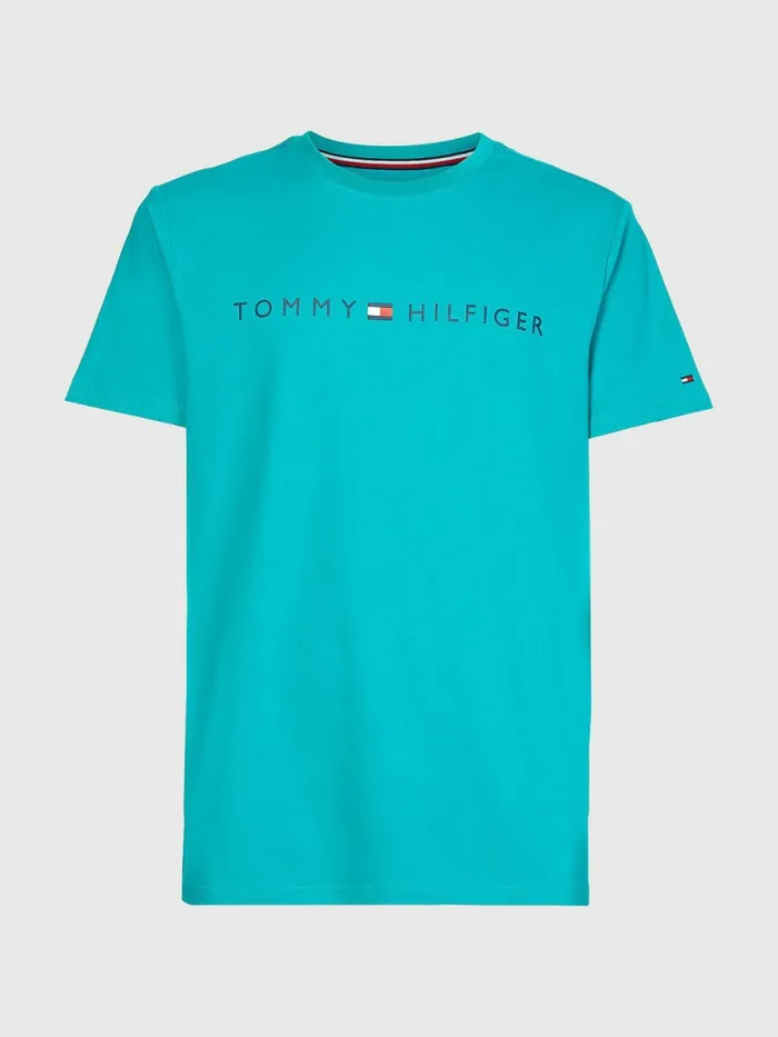 Tommy Hilfiger Original Short Print Pyjama Set Maui GreenOverlay Check Mens Loungewear and Nightwear