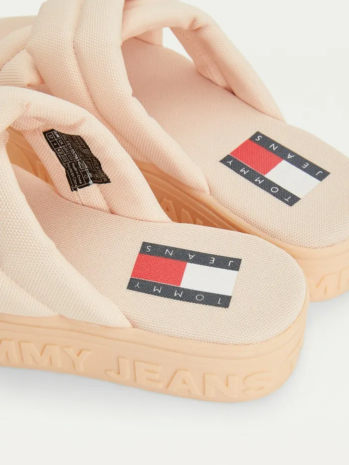Tommy Hilfiger Padded Strap Flatform Sandals Frosty Mango Womens Sandals Gift for Friend