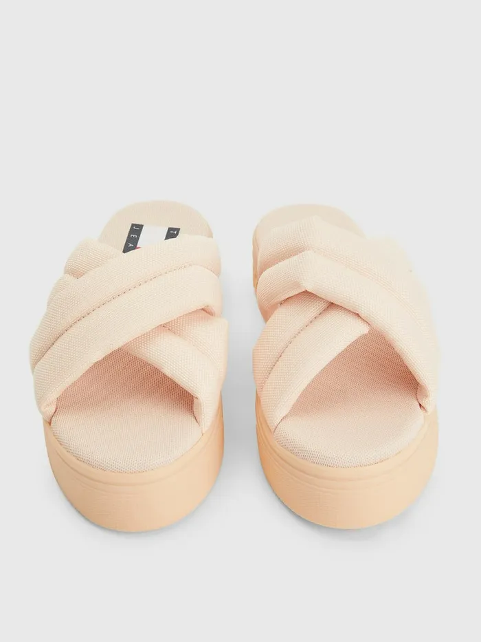 Tommy Hilfiger Padded Strap Flatform Sandals Frosty Mango Womens Sandals Gift for Friend