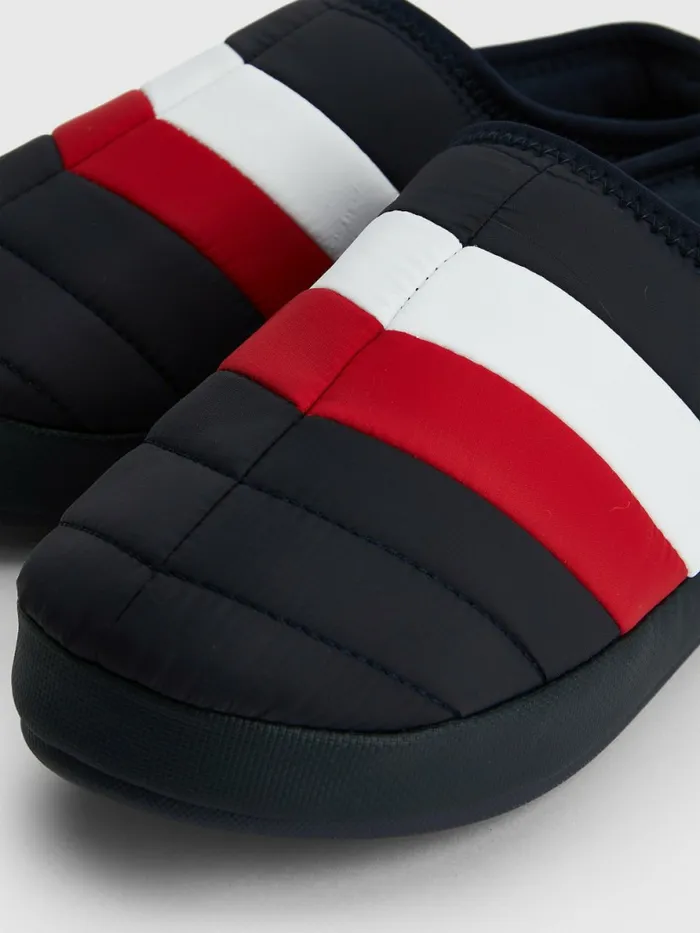 Tommy Hilfiger Padded Stripe Recycled Polyester Slippers Rwb Mens Casual Shoes Online
