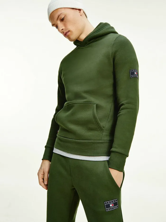 Tommy Hilfiger Peached Fleece Joggers National Forest Mens Trousers