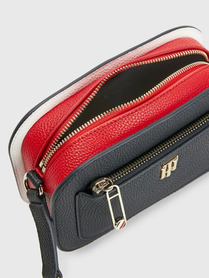 Tommy Hilfiger Pebble Grain Signature Camera Bag Navy Corporate Womens Bags Gift Ideas
