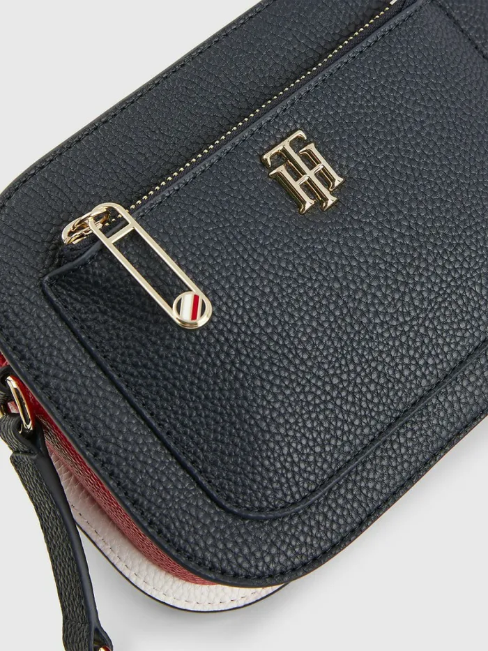 Tommy Hilfiger Pebble Grain Signature Camera Bag Navy Corporate Womens Bags Gift Ideas