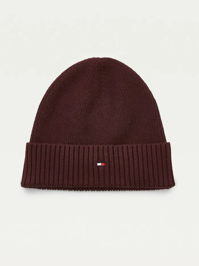 Tommy Hilfiger Pima Cotton Cashmere Cuffed Beanie Deep Burgundy Mens Hats and Scarves Online Tommy Hilfiger Pima Cotton Cashmere Cuffed Beanie Deep Burgundy Mens Hats and Scarves Online