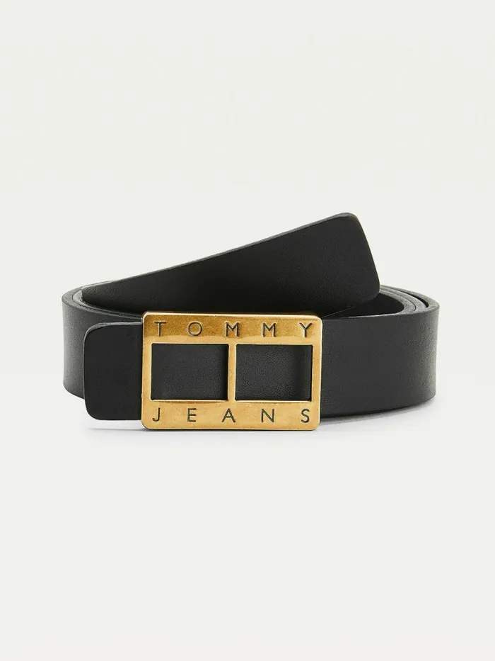 Tommy Hilfiger Plaque Buckle Organic Leather Belt Black Womens Belts Gift 4 You Tommy Hilfiger Plaque Buckle Organic Leather Belt Black Womens Belts Gift 4 You