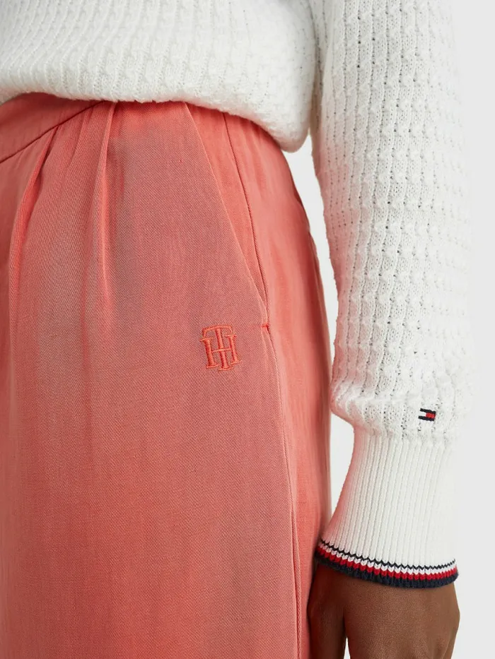 Tommy Hilfiger Pleated Pull On Shorts Crystal Coral Womens Shorts Sale