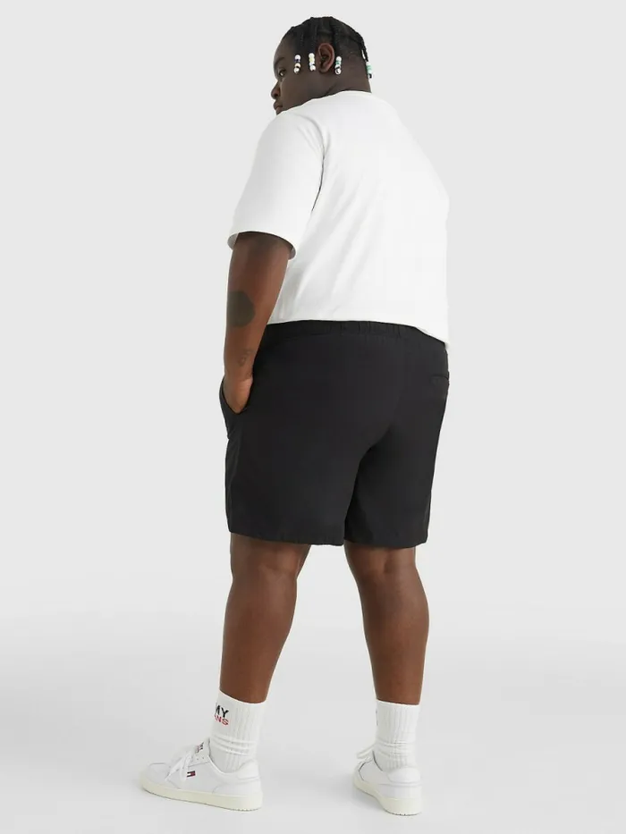 Tommy Hilfiger Plus Belted Beach Shorts Black Mens Shorts Popular