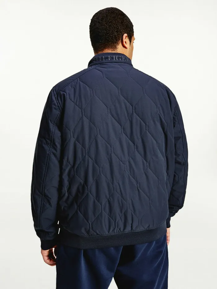 Tommy Hilfiger Plus Diamond Quilted Bomber Jacket Desert Sky Mens Coats and Jackets Near Me