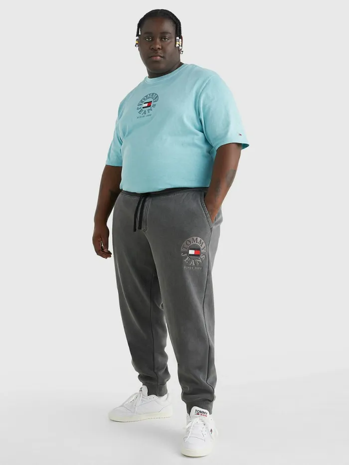Tommy Hilfiger Plus Fleece Joggers Black Mens Plus Size Clothing