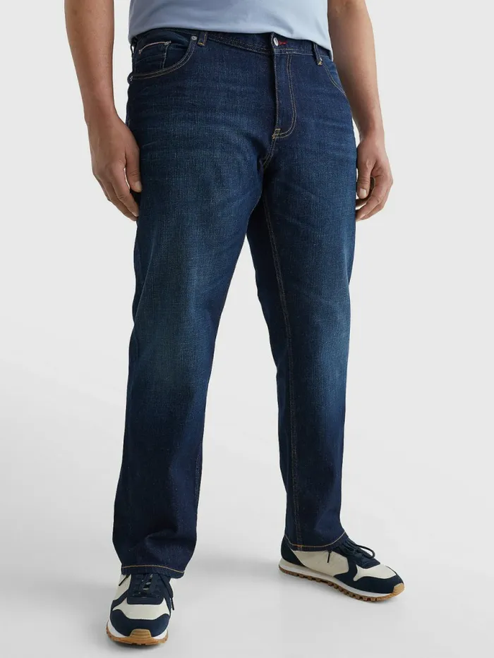 Tommy Hilfiger Plus Mercer Straight Faded Jeans Oliver Indigo Mens Plus Size Clothing For Sale