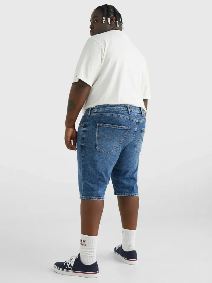 Tommy Hilfiger Plus Regular Denim Shorts Denim Medium Mens Plus Size Clothing Sale