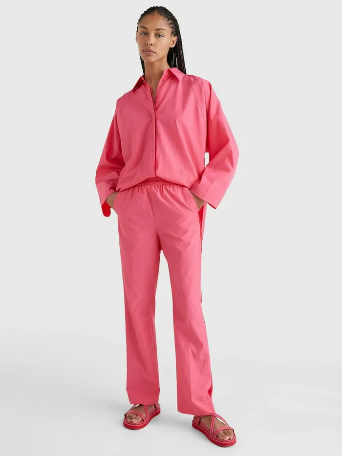 Tommy Hilfiger Prep Relaxed Fit Explorer Shirt Pink Splendor Womens Shirts and Blouses Sale