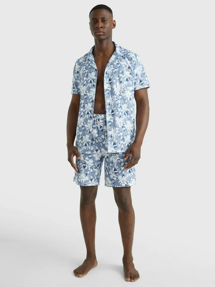 Tommy Hilfiger Printed Lounge Shorts Island Tropical Mens Loungewear and Nightwear Near Me