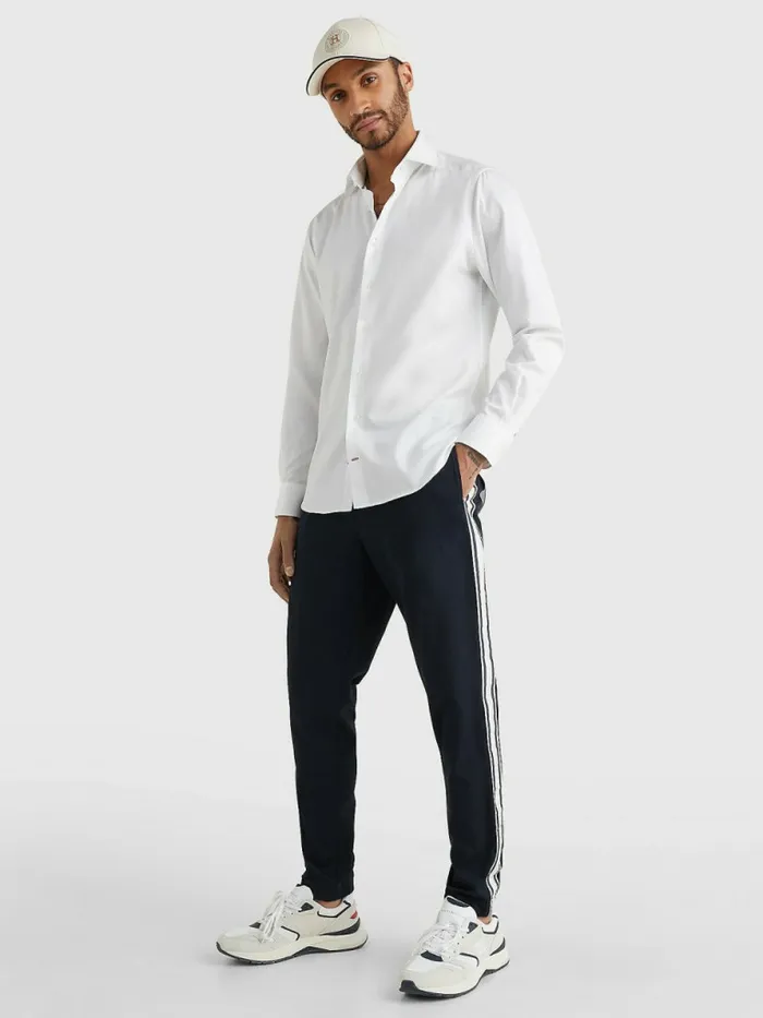 Tommy Hilfiger Pure Cotton Fitted Shirt Mens Shirts Casaul