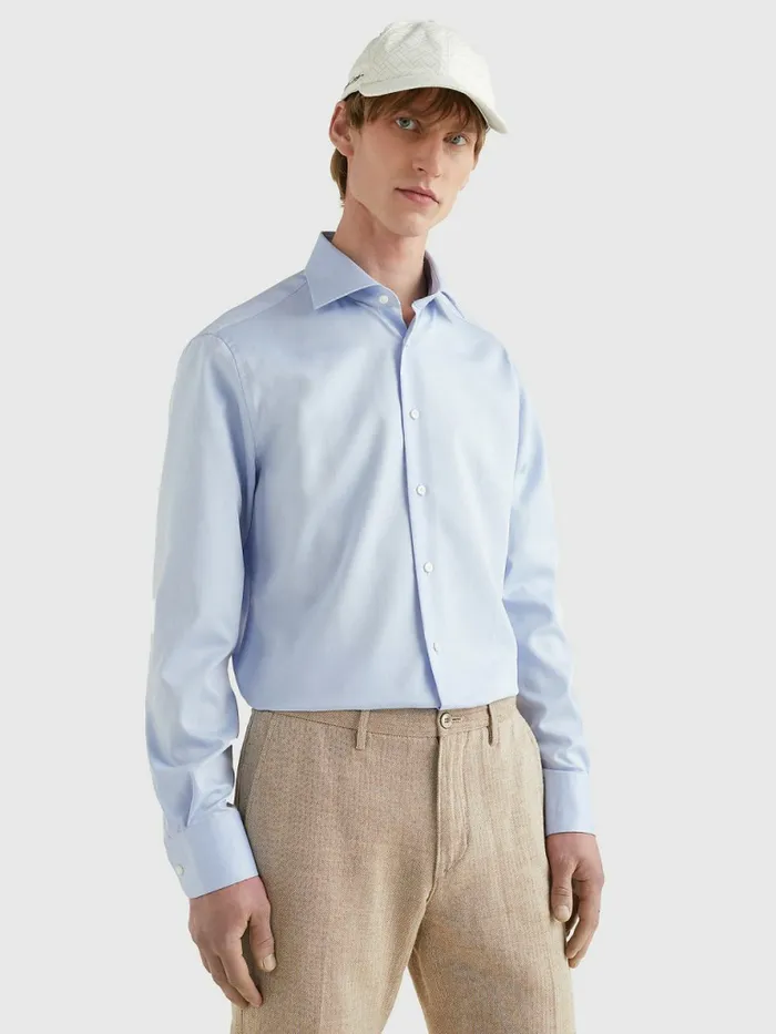 Tommy Hilfiger Pure Cotton Fitted Shirt Mens Shirts Gift Ideas