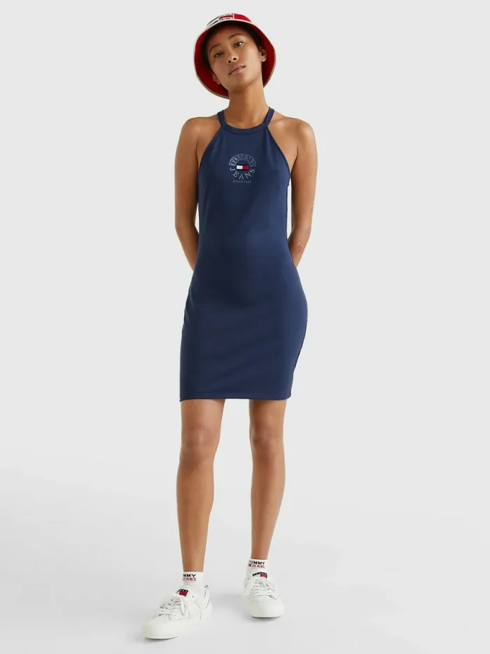 Tommy Hilfiger Racerback Bodycon Dress Twilight Navy Womens Dresses and Jumpsuits Gift 4 You