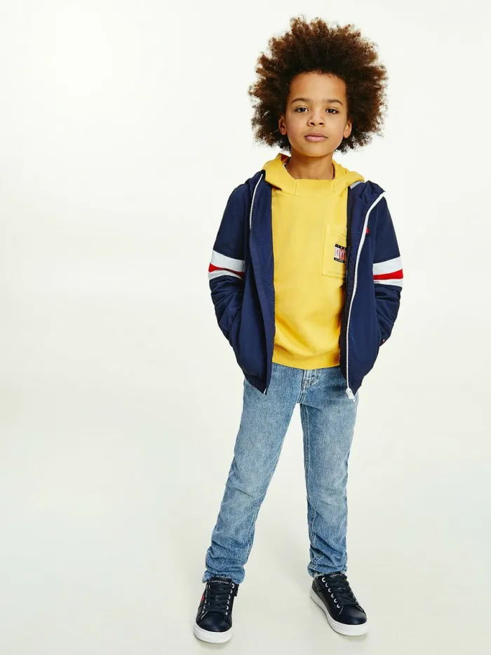 Tommy Hilfiger Recycled ColourBlocked Padded Jacket Twilight Navy Boys Coats and Jackets Sale Tommy Hilfiger Recycled ColourBlocked Padded Jacket Twilight Navy Boys Coats and Jackets Sale