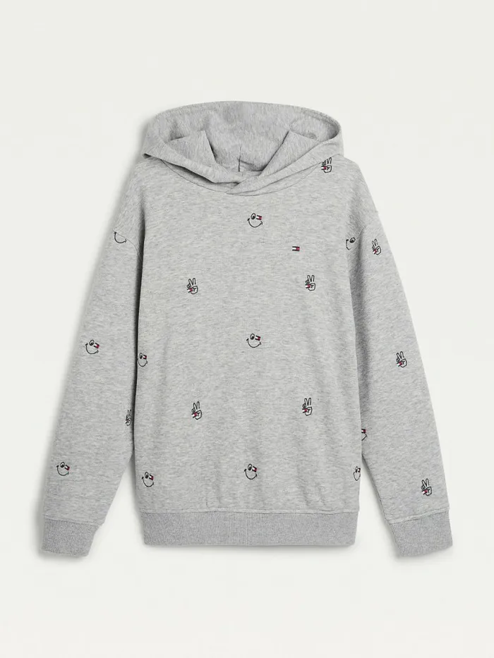 Tommy Hilfiger Recycled Embroidery Hoody Light Grey Heather Boys Sweatshirts and Hoodies Online Tommy Hilfiger Recycled Embroidery Hoody Light Grey Heather Boys Sweatshirts and Hoodies Online