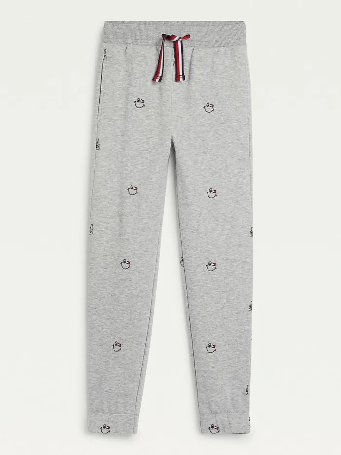 Tommy Hilfiger Recycled Embroidery Joggers Light Grey Heather Boys Trousers and Shorts Cheap On Sale Tommy Hilfiger Recycled Embroidery Joggers Light Grey Heather Boys Trousers and Shorts Cheap On Sale