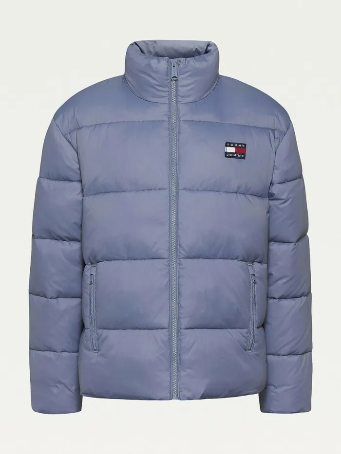 Tommy Hilfiger Recycled Nylon Puffer Jacket Lavender Grey Womens Coats and Jackets Near Me