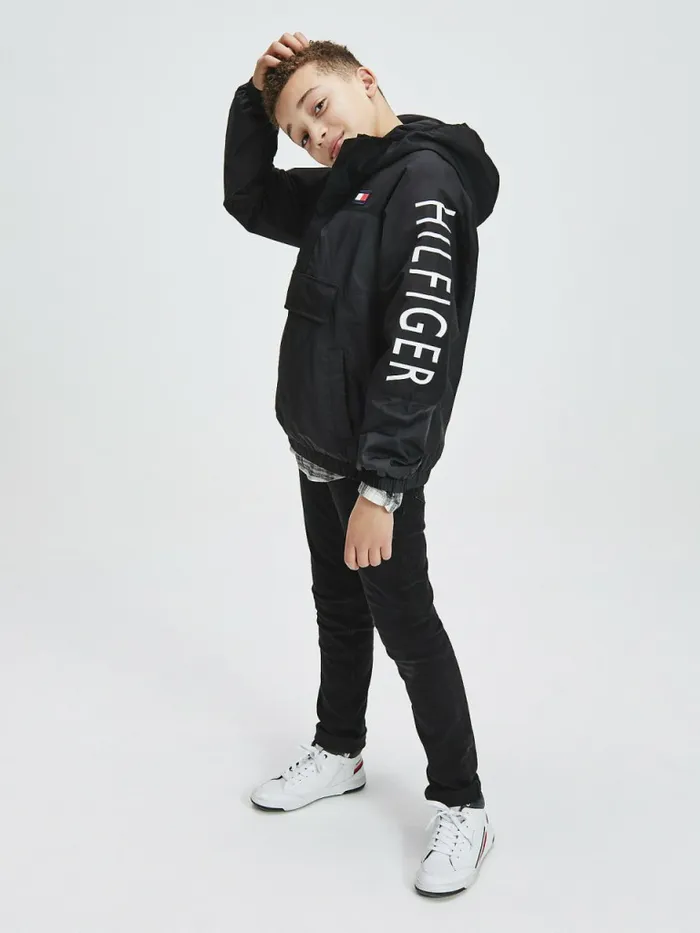 Tommy Hilfiger Recycled Polyester Popover Jacket Black Boys Coats and Jackets Fashion Tommy Hilfiger Recycled Polyester Popover Jacket Black Boys Coats and Jackets Fashion