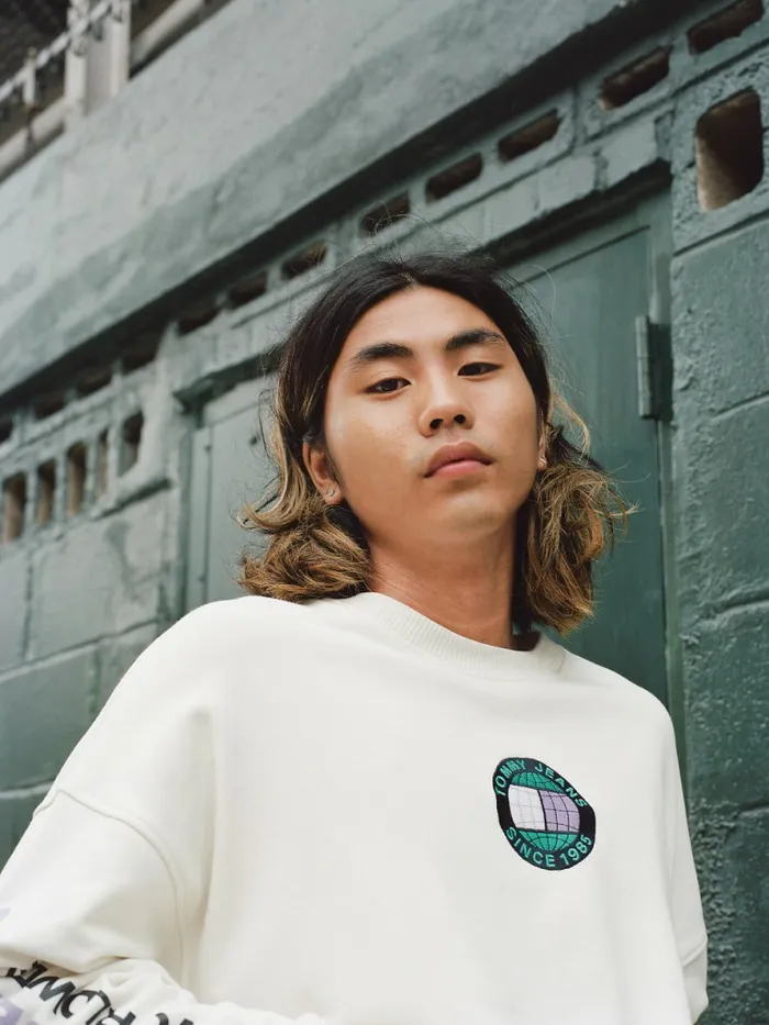 Tommy Hilfiger Recycled Unity Sweatshirt Ivory Mens Sweatshirts and Hoodies Near Me