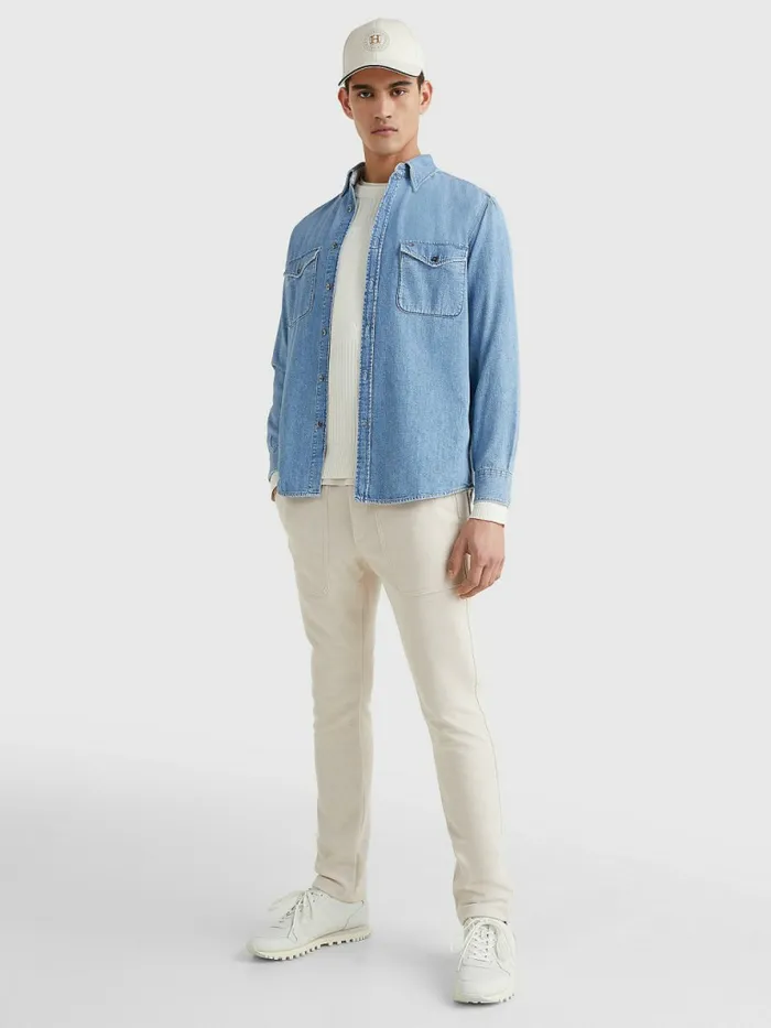 Tommy Hilfiger Relaxed Fit Denim Shirt Clay Indigo Mens Shirts Gift 4 You