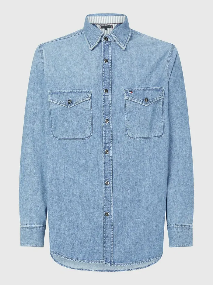 Tommy Hilfiger Relaxed Fit Denim Shirt Clay Indigo Mens Shirts Gift 4 You