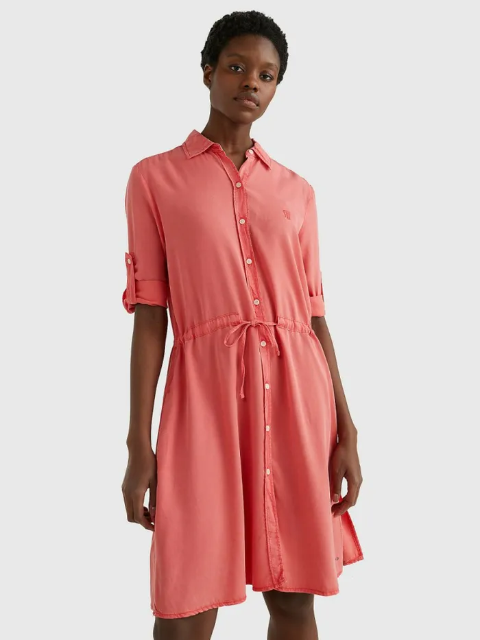 Tommy Hilfiger Relaxed Fit Knee Length Shirt Dress Crystal Coral Womens Dresses and Jumpsuits Online Tommy Hilfiger Relaxed Fit Knee Length Shirt Dress Crystal Coral Womens Dresses and Jumpsuits Online