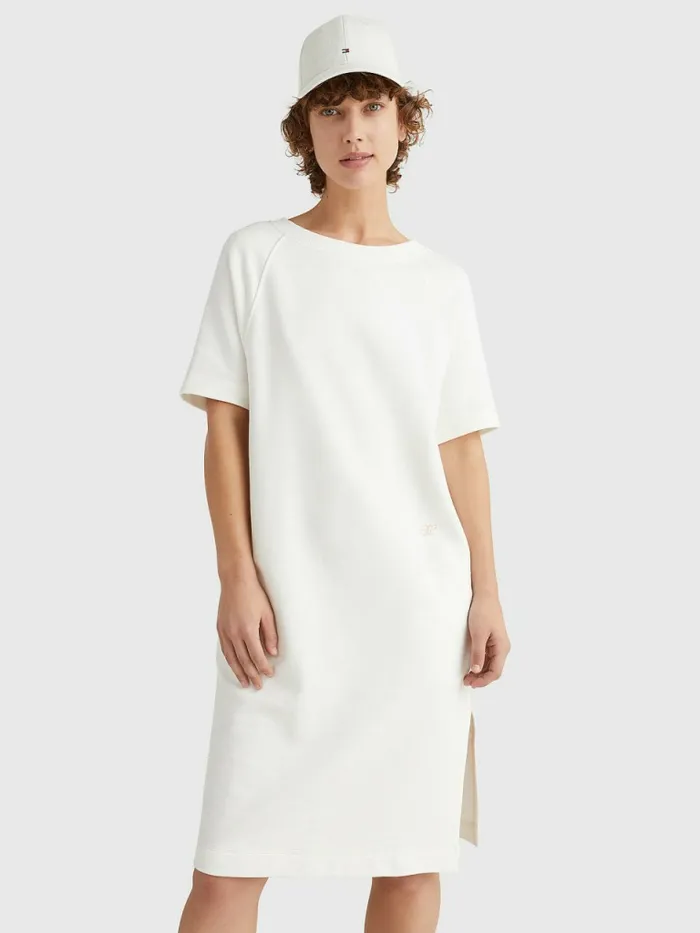 Tommy Hilfiger Relaxed Fit Midi Dress Ecru Womens Dresses and Jumpsuits Fashion Tommy Hilfiger Relaxed Fit Midi Dress Ecru Womens Dresses and Jumpsuits Fashion